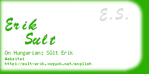 erik sult business card